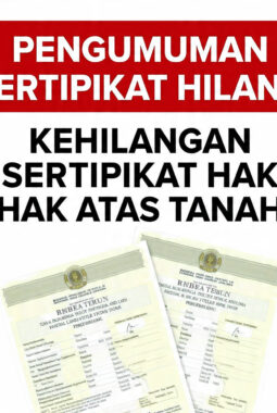 Pengumuman Sertipikat Hilang Atas Nama La Lerani