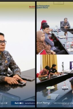 Optimalisasi Program Strategis Nasional, Kantah Muna Ikuti Monev PTSL 2026 Secara Daring