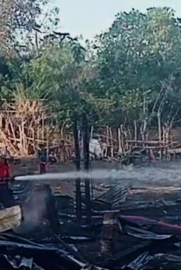 3 Rumah Hangus Terbakar di Lombujaya Mubar, Diduga Dipicu Anak Main Api