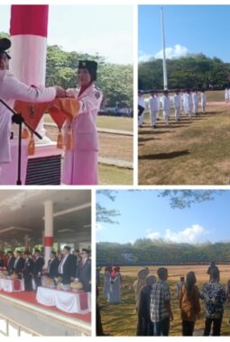 Upacara Bendera HUT ke-81 RI di Muna, Bupati Bachrun: Isi Kemerdekaan Dengan Kerja Nyata