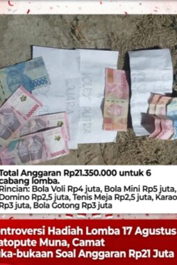 Kontroversi Hadiah Lomba 17 Agustus di Watopute Muna, Camat Buka-bukaan Anggaran Rp21 Juta